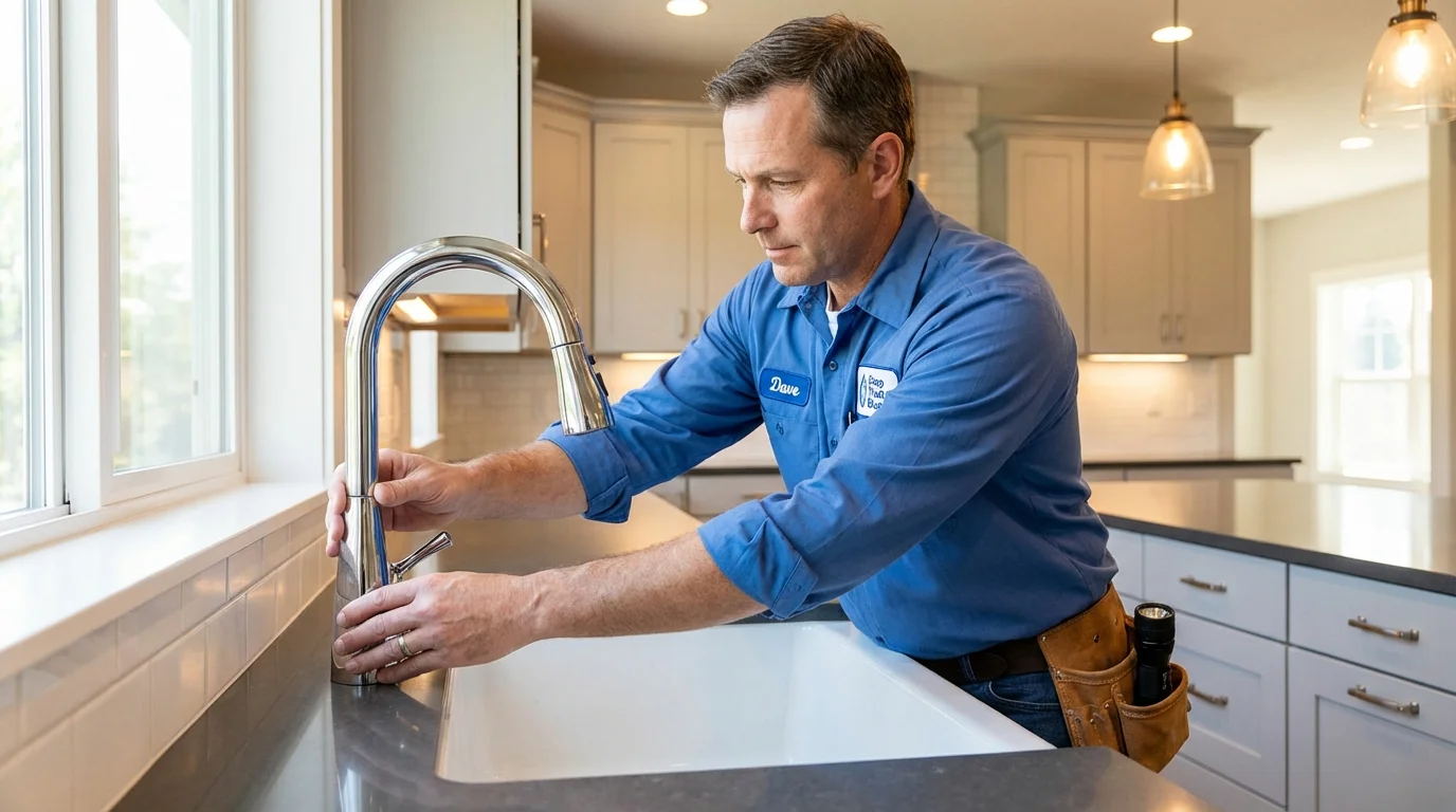 Kitchen faucet installation by Johns Plumbing LLC in Medical Lake