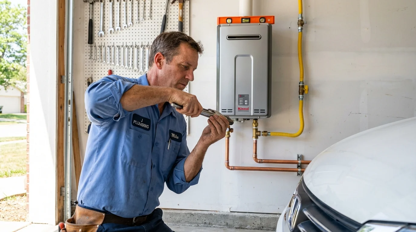 Tankless water heater installation by a Johns Plumbing LLC plumber in Medical Lake